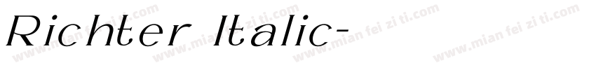 Richter Italic字体转换